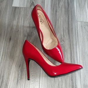 Red Patent Leather Pumps